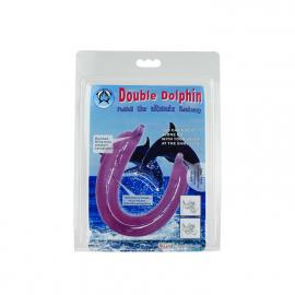 Двосторонній фалоімітатор - Double Dolphin Pink - 2