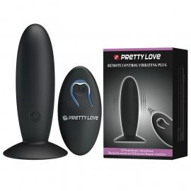 Анальна пробка - Pretty Love Remote Control Vibrating Plug Black - 4