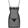 Комплект Obsessive Wonderia chemise (Черный, L/XL)