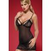 Комплект Obsessive Wonderia chemise (Черный, L/XL)