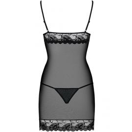 Комплект Obsessive Wonderia chemise (Чорний, L/XL) - 4