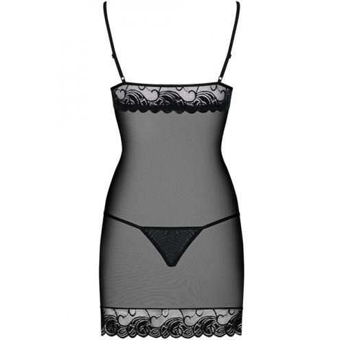Комплект Obsessive Wonderia chemise (Чорний, L/XL)