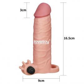 Вибронасадка на член Pleasure X-Tender Vibrating Penis Sleeve Brown #1 - 5