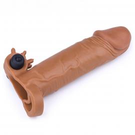 Насадка на член с вибрацией Pleasure X-Tender Vibrating Penis Sleeve Brown - 2