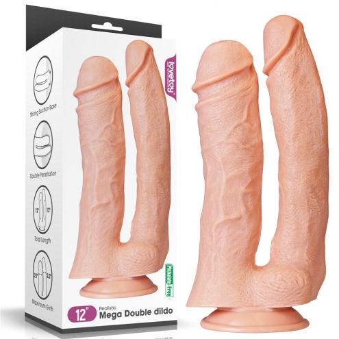 Двойной фаллоимитатор 12'' Realistic Mega Double Dildo