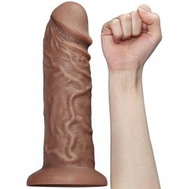 Вібратор на присосці з пультом керування 10.5 Realistic Chubby Vibrating Dildo - 2