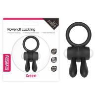 Эрекционное вибро кольцо Power Clit Duo Silicone Cockring Black