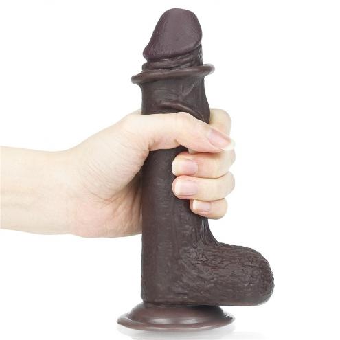 Фалоімітатор 7 Sliding Skin Dual Layer Dong – Black