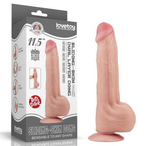 Фаллоимитатор 11.5'' King Sized Sliding Skin Dual Layer Dong