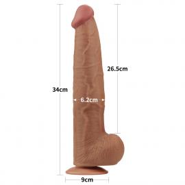Фалоімітатор 13.5 King Sized Sliding Skin Dual Layer Dong - 4