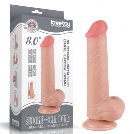 Фалоімітатор 8 Sliding Skin Dual Layer Dong Flesh - 1