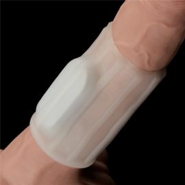 Насадка на пенис Vibrating Ridge Knights Ring (White) - 4