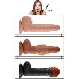 Вібратор на присосці 8.5 Real Extreme Vibrating Dildo Flesh - 5