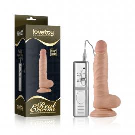 Вібратор на присосці 8.5 Real Extreme Vibrating Dildo Flesh - 1