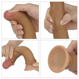 Фалоімітатор 7 Dual layered Platinum Silicone Cock - 9