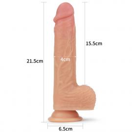Силіконовий фалоімітатор 8.5 Nature Cock Rotating - 6