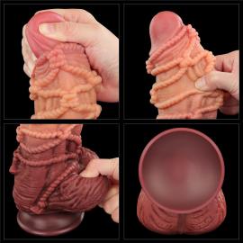 Фалоiмiтатор значного розмiру 9.5 DUAL LAYERED PLATINUM SILICONE - 5