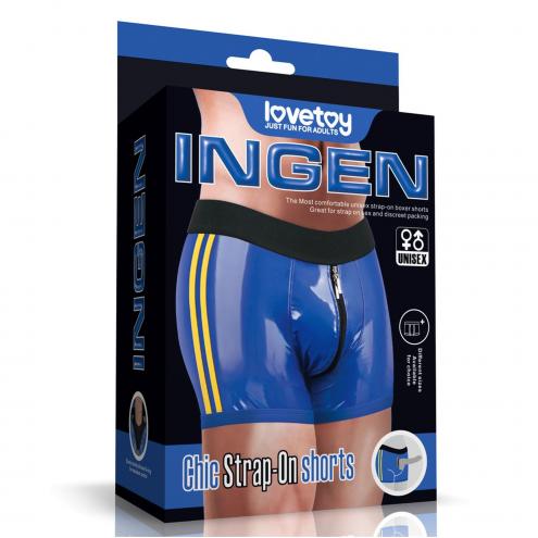 Трусы для страпона Chic Strap-On shorts (40 - 43 inch waist) Blue