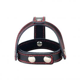 Бондаж на пенис и мошонку Tstyle Leather Cockring With Ball - 2