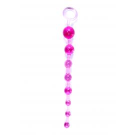 Анальний ланцюжок Jelly Anal 10 Beads Pink