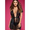 Комплект Obsessive Alluria robe (Чорний, S/M)