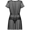 Комплект Obsessive Alluria robe (Чорний, S/M)
