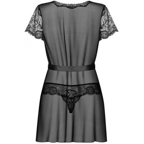 Комплект Obsessive Alluria robe (Чорний, S/M)