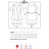 Комплект Obsessive Alluria robe (Чорний, S/M)