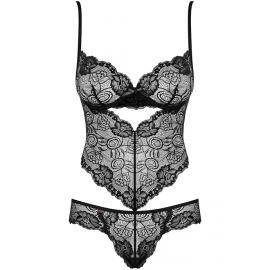 Боди Obsessive Alluria (Черный, L/XL) - 3