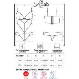 Боди Obsessive Alluria (Черный, L/XL) - 5