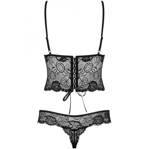 Боді Obsessive Alluria (Чорний, L/XL)