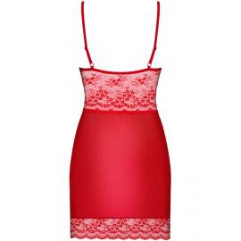 Комплект Obsessive Lovica chemise (Червоний, S/M) - 4