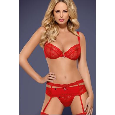 Комплект Obsessive Heartina set (Червоний, S/M)