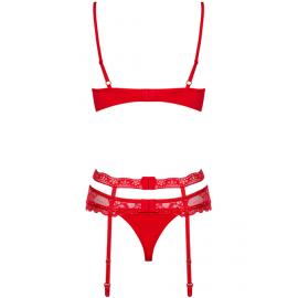 Комплект Obsessive Heartina set (Красный, S/M) - 4
