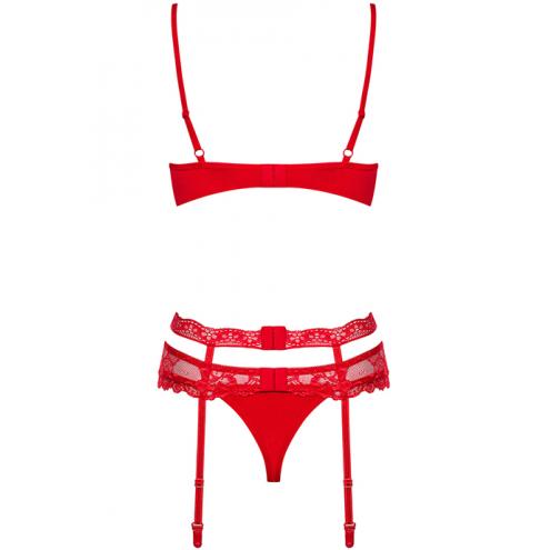 Комплект Obsessive Heartina set (Красный, S/M)