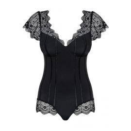 Боди Obsessive Moketta (Черный, L/XL) - 3