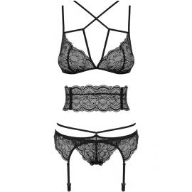 Комплект Obsessive Frivolla set (Чорний, L/XL) - 3