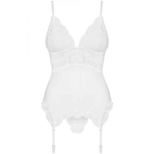 Комплект Obsessive 810-COR-2 corset (Білий, L/XL)