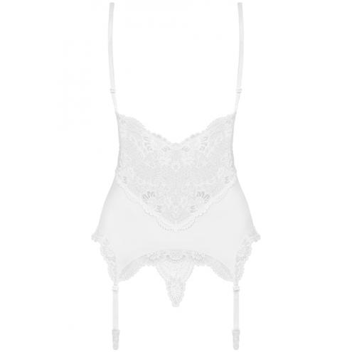 Комплект Obsessive 810-COR-2 corset (Білий, L/XL)
