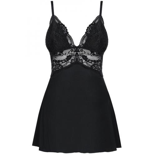 Комплект Obsessive 810-BAB-1 babydoll (Чорний, S/M)