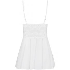 Комплект Obsessive 810-BAB-2 babydoll (Білий, S/M) - 4