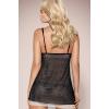 Комплект Obsessive 811-BAB-4 babydoll (Чорний-екрі, S/M)