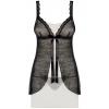 Комплект Obsessive 811-BAB-4 babydoll (Чорний-екрі, S/M)