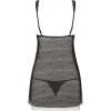 Комплект Obsessive 811-BAB-4 babydoll (Чорний-екрі, S/M)