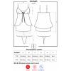 Комплект Obsessive 811-BAB-4 babydoll (Чорний-екрі, S/M)