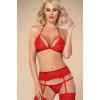 Комплект Obsessive 838-SEG-3 set (Красный, S/M)