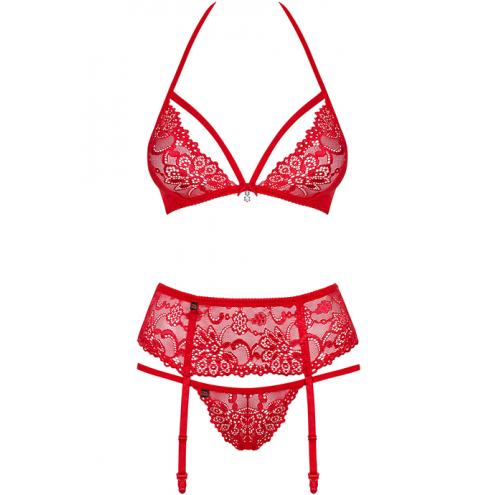 Комплект Obsessive 838-SEG-3 set (Червоний,  L/XL)