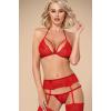 Комплект Obsessive 838-SEG-3 set (Червоний,  L/XL)