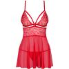 Комплект Obsessive 838-BAB-3 babydoll (Красный, L/XL)