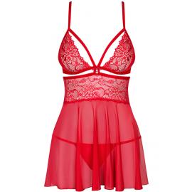 Комплект Obsessive 838-BAB-3 babydoll (Красный, L/XL) - 5